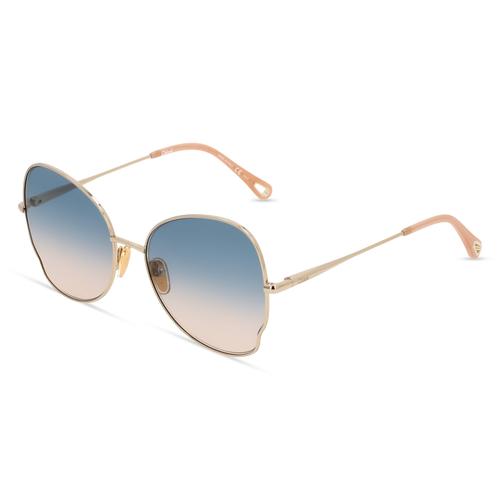 Chloé CH0094S Damen-Sonnenbrille Vollrand Butterfly Metall-Gestell, gold