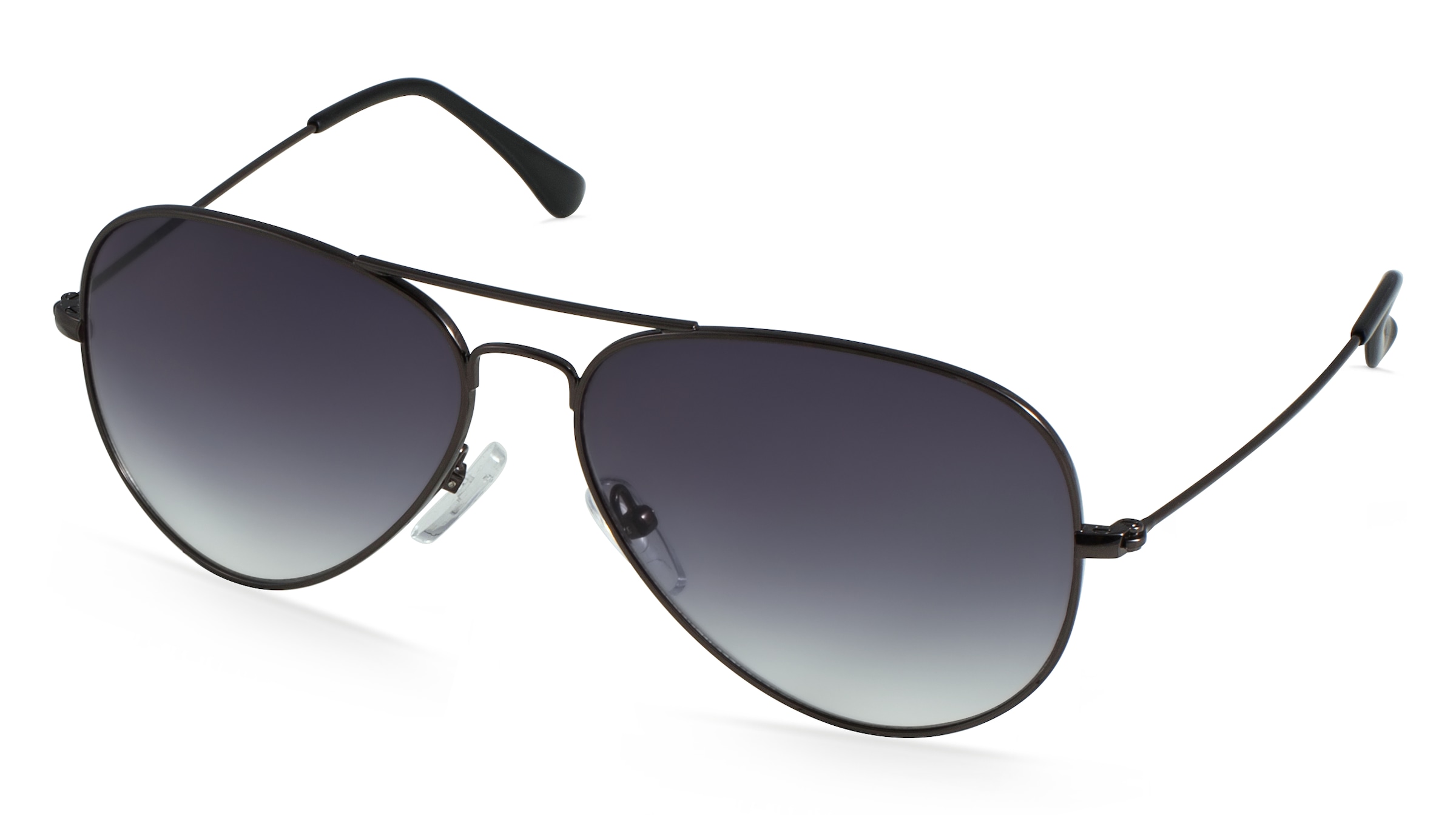 Fielmann BD 277 SUN CL Unisex-Sonnenbrille Vollrand Pilot Edelstahl-Gestell, grau