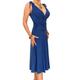 Women's Grecian Slinky A Line Shift Dress Blue Size 8