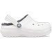 Crocs White / Grey Kids' Classic Lined Clog Shoes