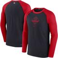 Men's Nike Navy/Red Washington Nationals Game Authentic Collection Performance Raglan Long Sleeve T-Shirt