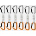 MAMMUT Sender Keylock 12 cm 6-Pack Quickdraws, Größe 12 in Straight Gate/Bent Gate Key Lock, light grey-gold