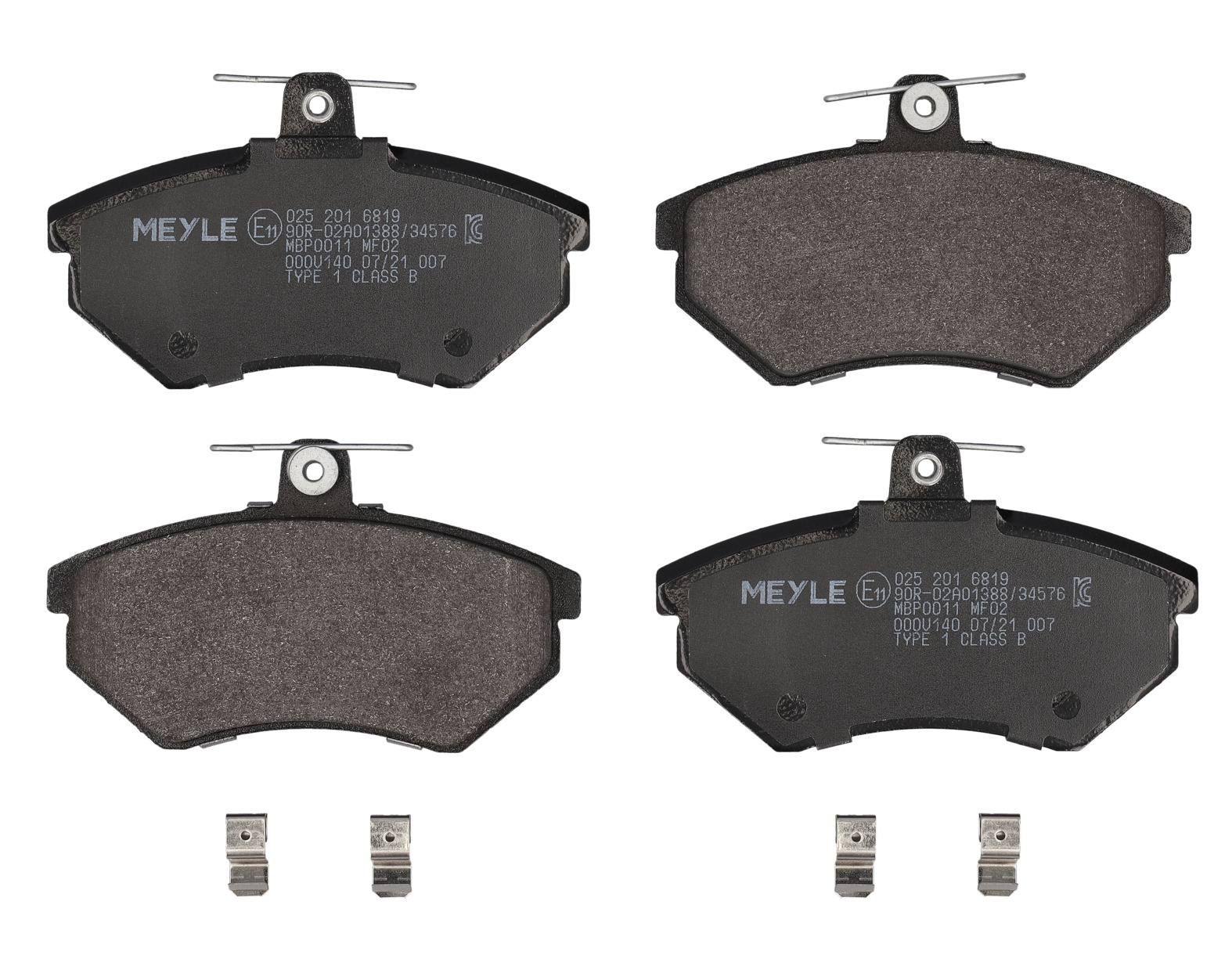MEYLE Bremsbelagsatz, Scheibenbremse 0252016819 Vorderachse für VW AUDI Image