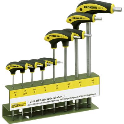 Proxxon Industrial HEX L-handtag Werkstatt Schraubendreher-Set 8teilig Innen-Sechskant