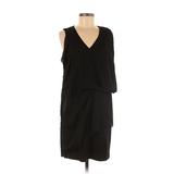 Forever 21 Contemporary Cocktail Dress - Wrap V-Neck Sleeveless: Black Dresses - Women's Size Small