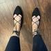 American Eagle Outfitters Shoes | American Eagle Lace Up Flats | Color: Black | Size: 8