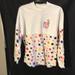 Disney Tops | Disney Ladies Size Xs Long Sleeved T-Shirt White With Polka Dots | Color: Red/White | Size: Xs