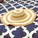 Urban Outfitters Accessories | Floppy Beach Hat Tan And White Circular Striped | Color: Tan/White | Size: Os