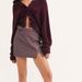 Free People Skirts | Free People Leather Mini Skirt - Mauve | Color: Purple | Size: 10