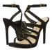 Jessica Simpson Shoes | Jessica Simpson (Black/Gold Lux Kid Suede/Liquid Metallic) Women Heels | Color: Black/Gold | Size: 9