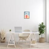 Stupell Industries Abstract Figure Dancing Movement Pink Blue Canvas in Orange | 14 H x 11 W x 2 D in | Wayfair ae-524_fr_11x14