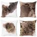 Everly Quinn Marble Print Throw Pillow Cushion Case Pack Of 4, Natural Stone Pattern Dreamy Couldy View Vein Look Mysterious Illustration | Wayfair
