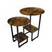 17 Stories Luckner Frame 2 Nesting Tables w/ Storage Wood/Metal in Brown | 28 H x 19.7 W x 19.7 D in | Wayfair C5371EC18D0B478B9E380B8061D4FCAD