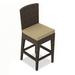 Wade Logan® Azilyn 25" Patio Bar Stool Wicker/Rattan in Brown | 39.25 H x 16.5 W x 20.5 D in | Wayfair 83E6D182070441259F6994E720EE539B