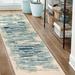 Blue 96 x 32.4 x 0.31 in Area Rug - Scout Contemporary Modern Distressed Abstract Indoor Area Rug By Haus & Home, | Wayfair 2.6X8RUG-CLVR-BL
