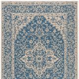 Anita Indoor/Outdoor Rug - Cream/Aqua, 9' x 12' - Frontgate