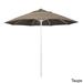 California Umbrella 7.5' Rd.. Aluminum Frame, Fiberglass Rib Market Umbrella, Push Open, White Finish, Pacifica Fabric