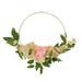 18" Spring Peony and Rose Hoop Wreath by National Tree Company