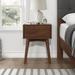 Hana Mid Century Modern Walnut Nightstand Bed Side Table in Walnut