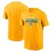 Men's Nike Gold Oakland Athletics Cooperstown Collection Rewind Arch T-Shirt