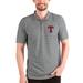 Men's Antigua Heathered Gray/White Texas Rangers Esteem Polo