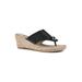 Women's White Mountain Beachball Wedge Espadrille by White Mountain in Black Glitter Fabric (Size 10 M)