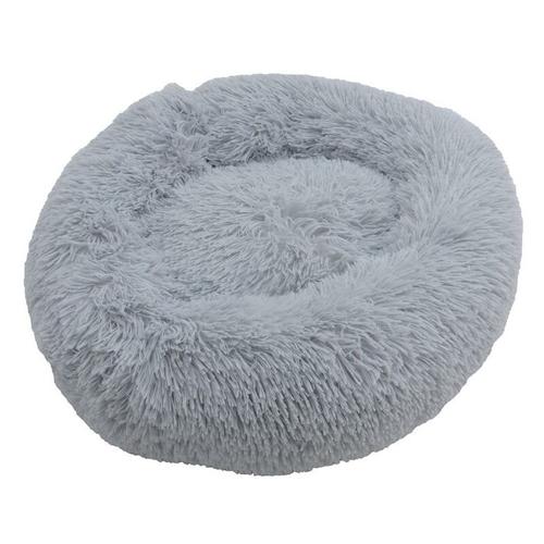 Hundebett Hundekissen Hundekorb Plüsch Tierbett Hundesofa Katzenbett Grau 80x80x20 cm