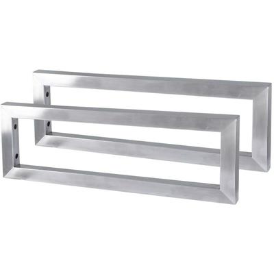 Bc-elec - CMD055 2 Befestigungswinkel aus gebürstetem Edelstahl für Waschtischplatten, Winkel für Image
