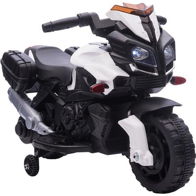 HOMCOM Kindermotorrad Kinderelektroauto Akku Schwarz + Weiß - Weiß+Schwarz