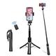 CedarTrap Selfie Stick Stativ, DREI in einem Bluetooth Selfie Stick Stativ, erweiterbar tragbarer Selfie Stick, Stativ mit Abnehmbarer drahtloser Fernbedienung und Stabilität, Black