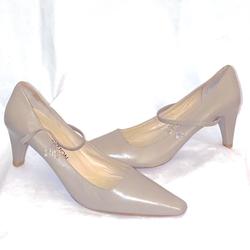 Louis Vuitton Shoes | Louis Vuitton Paris Leather Cone Heel Shoe | Color: White/Silver | Size: 37