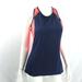 Athleta Tops | Athleta Spinner Tank Top M Navy Pink Racerback Pullover Stretch Active Women's | Color: Pink/Tan | Size: M