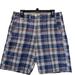 American Eagle Outfitters Shorts | American Eagle Outfitters Men's Flat Front Multicolor Plaid Casual Short Size 30 | Color: Blue/White | Size: 30