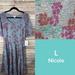 Lularoe Dresses | Large Lularoe Nicole Dress New | Color: Gray | Size: L