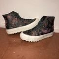 Converse Shoes | Brocade Converse High Tops | Color: Gray/Pink | Size: 8