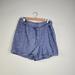 Anthropologie Shorts | Anthropologie Hei Hei Linen Blend Short With Waist Tie And Two Pockets Size L | Color: Blue/White | Size: L