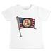 Toddler Tiny Turnip White Baltimore Orioles Baseball Flag T-Shirt
