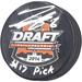 Travis Sanheim Philadelphia Flyers Autographed 2014 Draft Logo Hockey Puck with ''#17 PICK'' Inscription