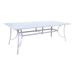 Courtyard Casual Santa Fe 84" x 42" Rectangle Slat Top Aluminum Dining Table with Umbrella Hole