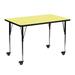 Mobile 30''W x 48''L Thermal Laminate Activity Table - Adjustable Legs