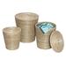Set of 3 Nesting Seagrass Baskets, Natural