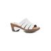 Women's White Mountain Valora Mule Sandal by White Mountain in White Woven (Size 9 1/2 M)