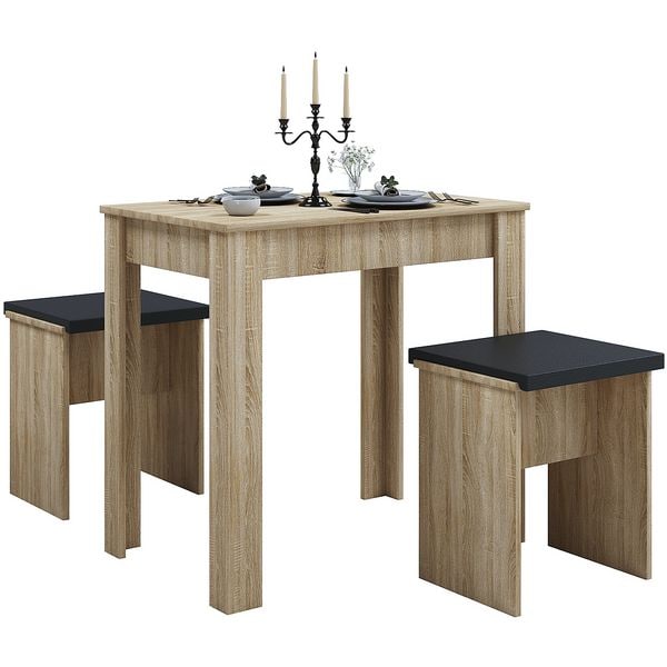 VCM Morgenthaler Esstisch-Gruppe »Esal L« braun, 80x75x50 cm Image