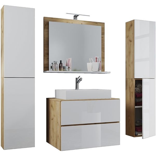 VCM Morgenthaler 5-tlg. Badmöbel-Set »Lendas XL« 60 cm braun Image