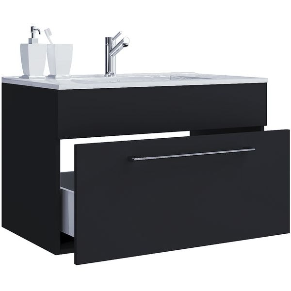 VCM Morgenthaler Waschtisch »Badinos« mit 1 Schub 80 cm inkl. Waschbecken schwarz, 80x50x46 cm Image