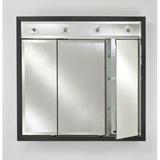 Afina Signature Triple Door Medicine Cabinet w/ Lights in Gray | 34" x 38" | Wayfair TD/LC3834RVALSV
