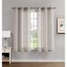 Creative Home Ideas Solid Color Sheer Thermal Single Curtain Panel Polyester in White/Brown | 63 H x 38 W in | Wayfair YMC016554