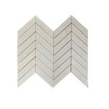 Stone & Tile Shoppe, Inc. Marble Chevron Mosaic Wall & Floor Tile Marble in White | 0.38 D in | Wayfair 116547