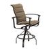 Tropitone Ovation Padded Sling Outdoor Barstool in Gray/Brown | 48.5 H x 25 W x 29.5 D in | Wayfair 880627PS_28_GPH_Gold Coast_Gold Coast