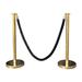 VIP Crowd Control Rope Stanchion (2 Flat Top/Flat Base + 6' Rope) in Black | 36 H x 12 W x 12 D in | Wayfair 1603+1656